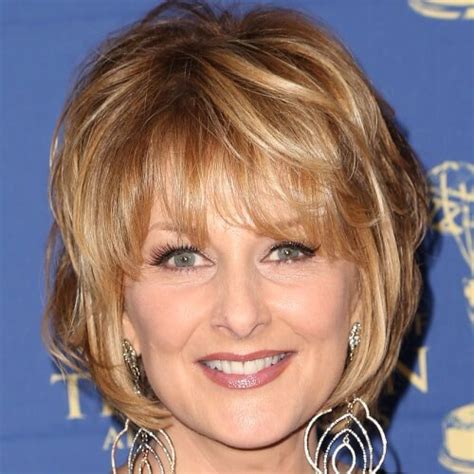 It has gorgeous side-swept long bangs, as well as the tips curled inwards. . Shag haircuts for women over 60